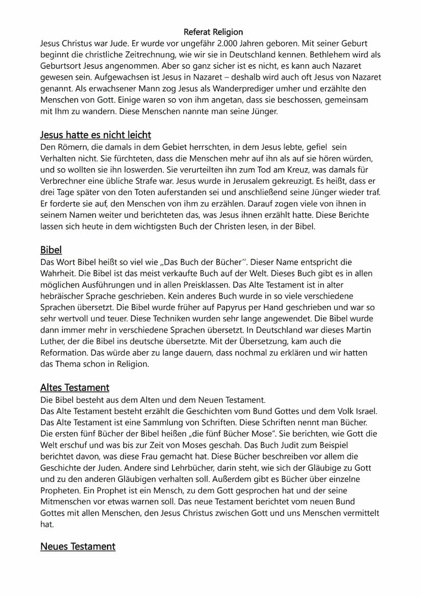 Referat Religion
Allgemeine Infos über das Christentum
Name der Religion: Christentum
Untergruppen: Im Christentum gibt es verschiedene Grup