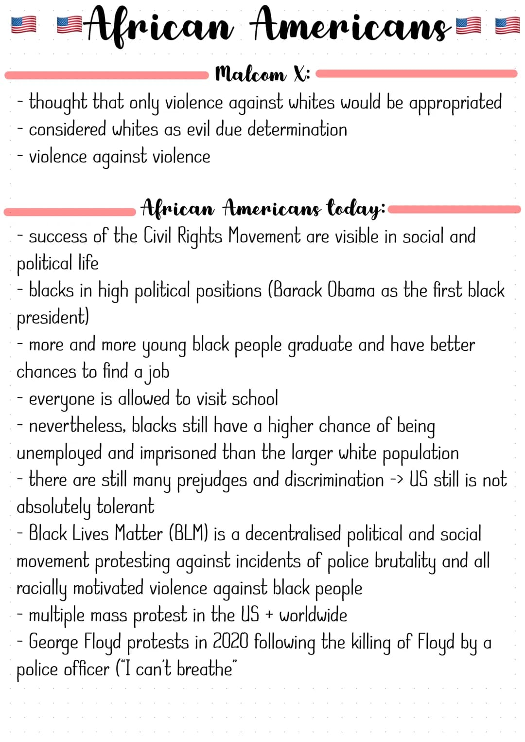 African Americans ==
Time of segregation
- white people were seen as the superior race
- allegedly separate but equal facilities were invent