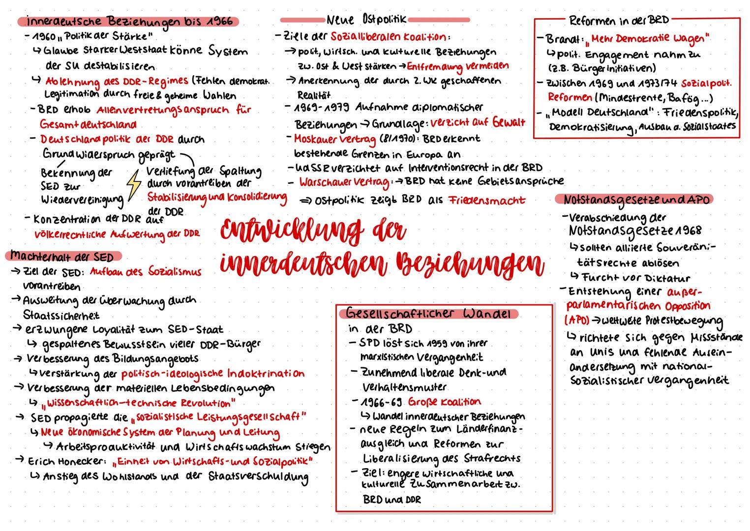 innerdeutsche Beziehungen bis 1966
- 1960 Politik der Stärke"
Glaube Starker Weststaat könne System
der Su destabilisieren.

Ablehnung des D