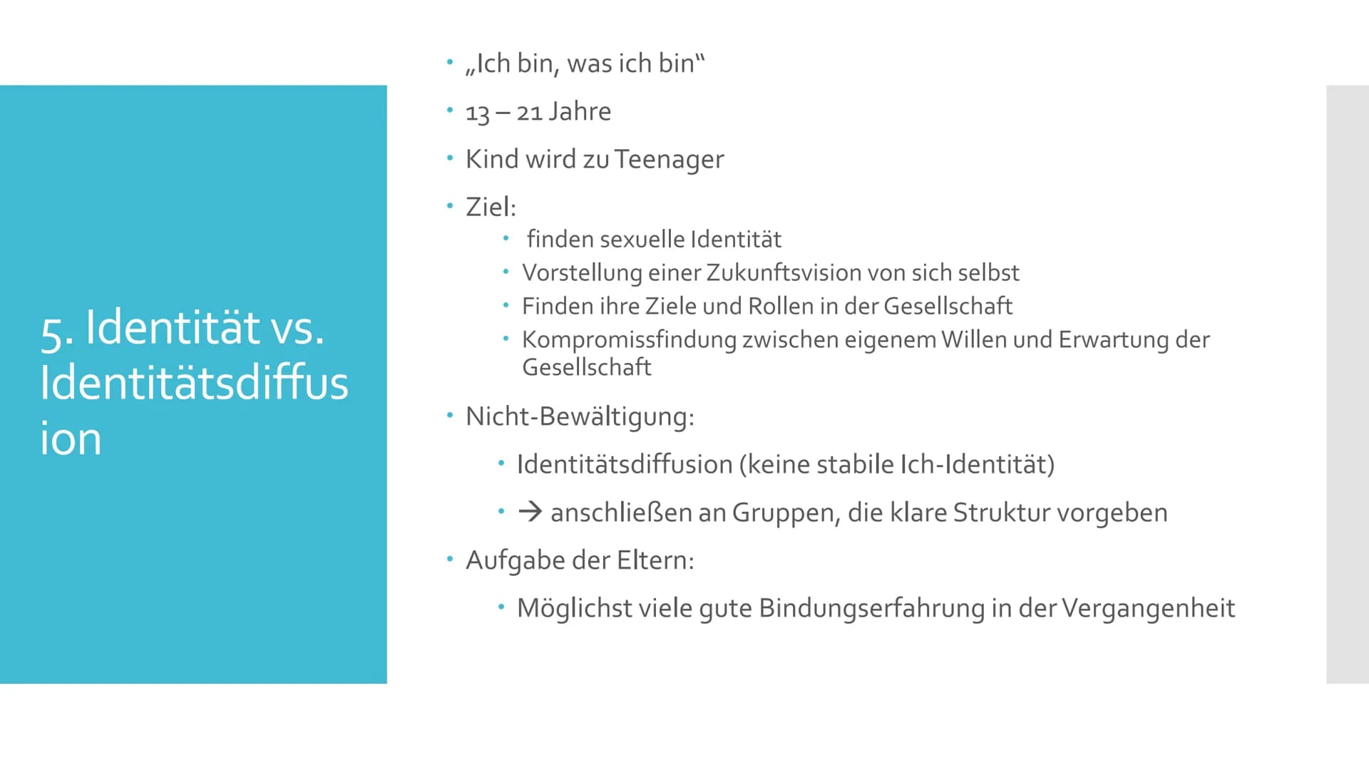 Erik H. Erikson
Das Stufenmodell der psychosozialen
Entwicklung Allgemeines
• ,,Die Konflikte eines Menschen repräsentieren, wie er wirklich