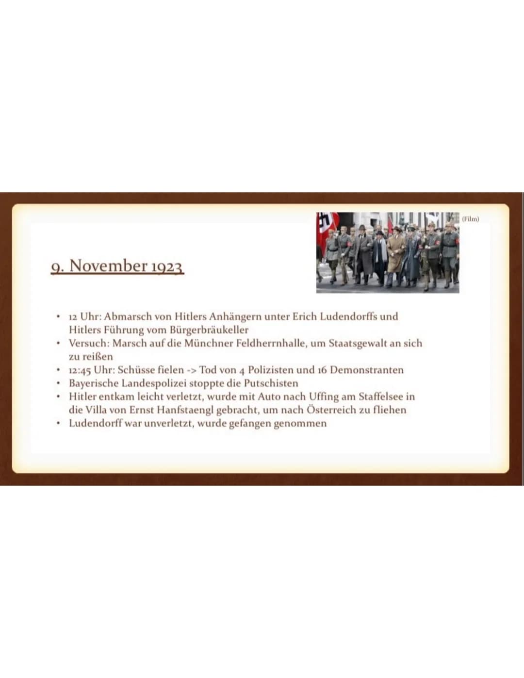 Der Hitlerputsch
(Hitler-Ludendorff-Putsch)
1923
STOSSTRUPP HITLER
MÜNCHEN
Vor Inhaltsverzeichnis
I. Definition ,,Putsch"
II. Schritte zum P