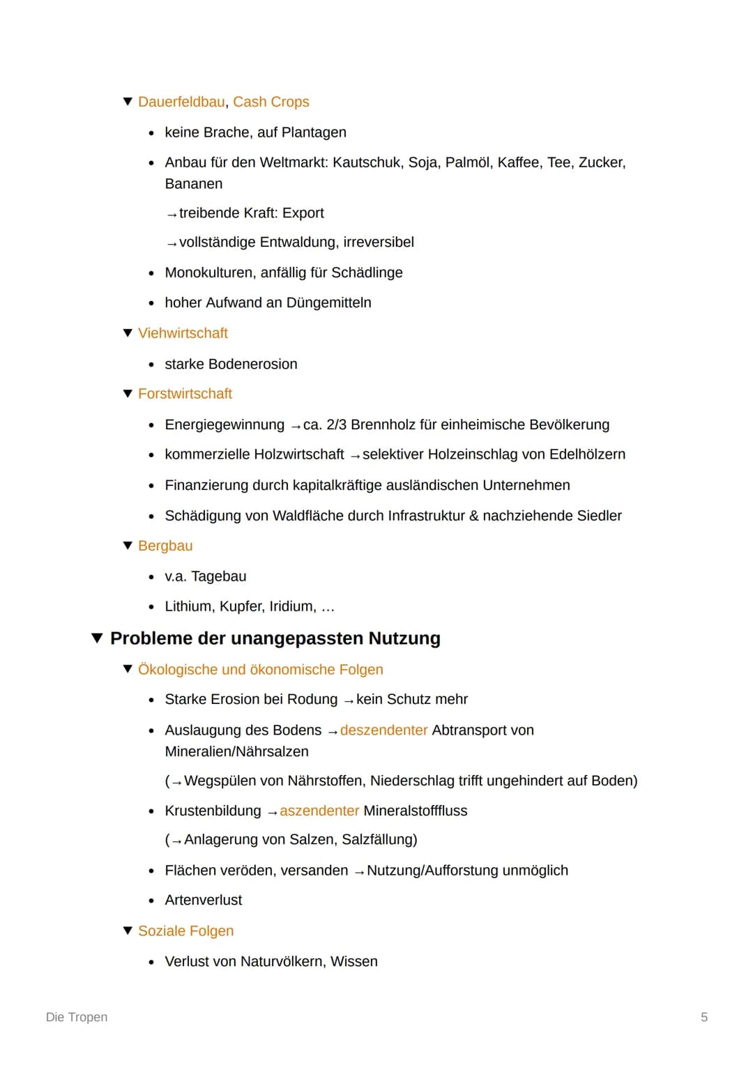 Die Tropen
Einteilung der Tropen
Immerfeuchte Tropen
Wechselfeuchte
(sommerfeuchte) Tropen
Trockene Randtropen
●
▼ Klima
Die Tropen
0° -10°
