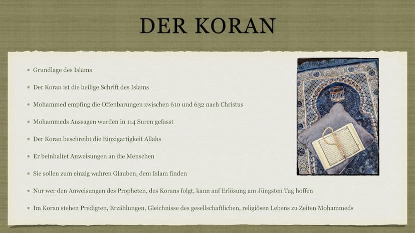 DIE ENTSTEHUNG DES ISLAMS
Präsentiert von Joanna, Sahra, Nikoleta, Florian & Lorin
لا
PUF
لایا
*
ویای میانه و بافق ولو
وانان فرمان
الحمد لله