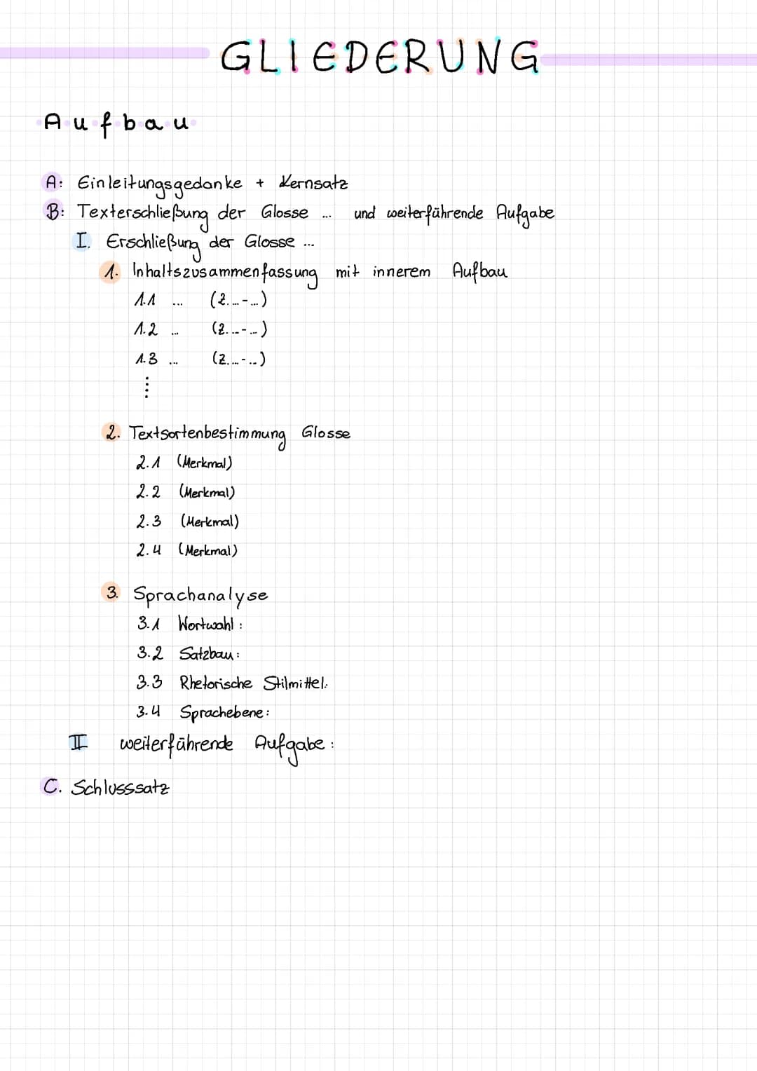 Glosse Beispiel für Schüler - Kurz und Spannend!