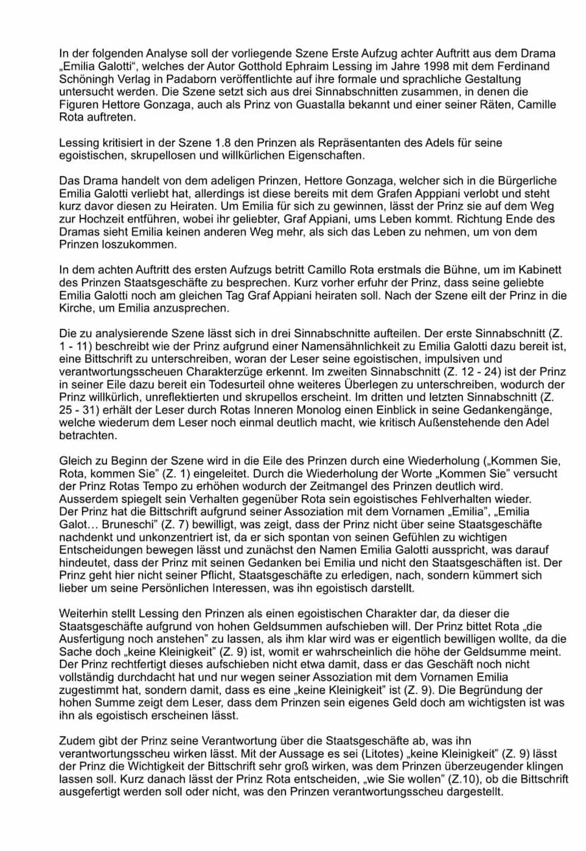 vorbereitung der Szenenanalyse
Handlungsort
Kabinet
-vermutlich das Būro des Prinzen
- Er schreibt Bewilligungen und unterschreibt
Todesurte