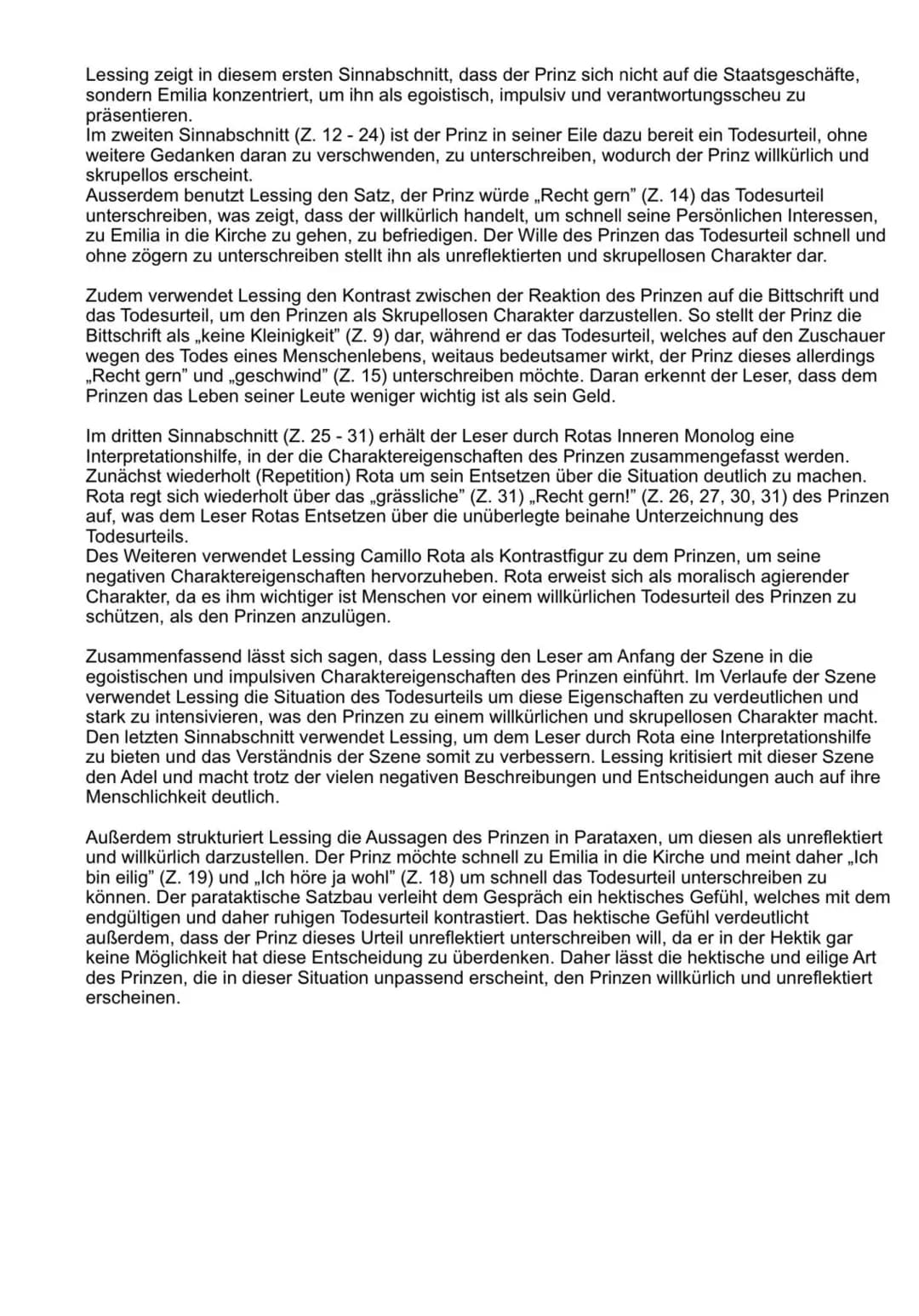 vorbereitung der Szenenanalyse
Handlungsort
Kabinet
-vermutlich das Būro des Prinzen
- Er schreibt Bewilligungen und unterschreibt
Todesurte