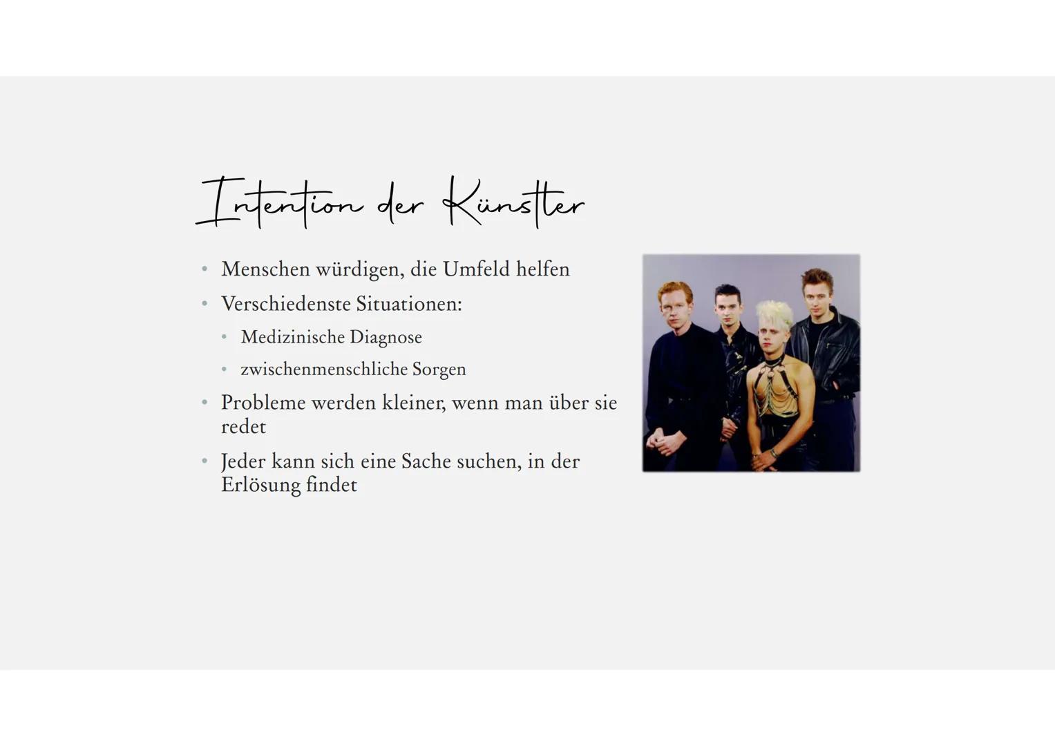 violator
Depeche Mode -
Personal Jesus
Eine Präsentation von Luise Hamsch Gliederung
Allgemeine Informationen
Songtext
●
●
●
Wichtige Stelle