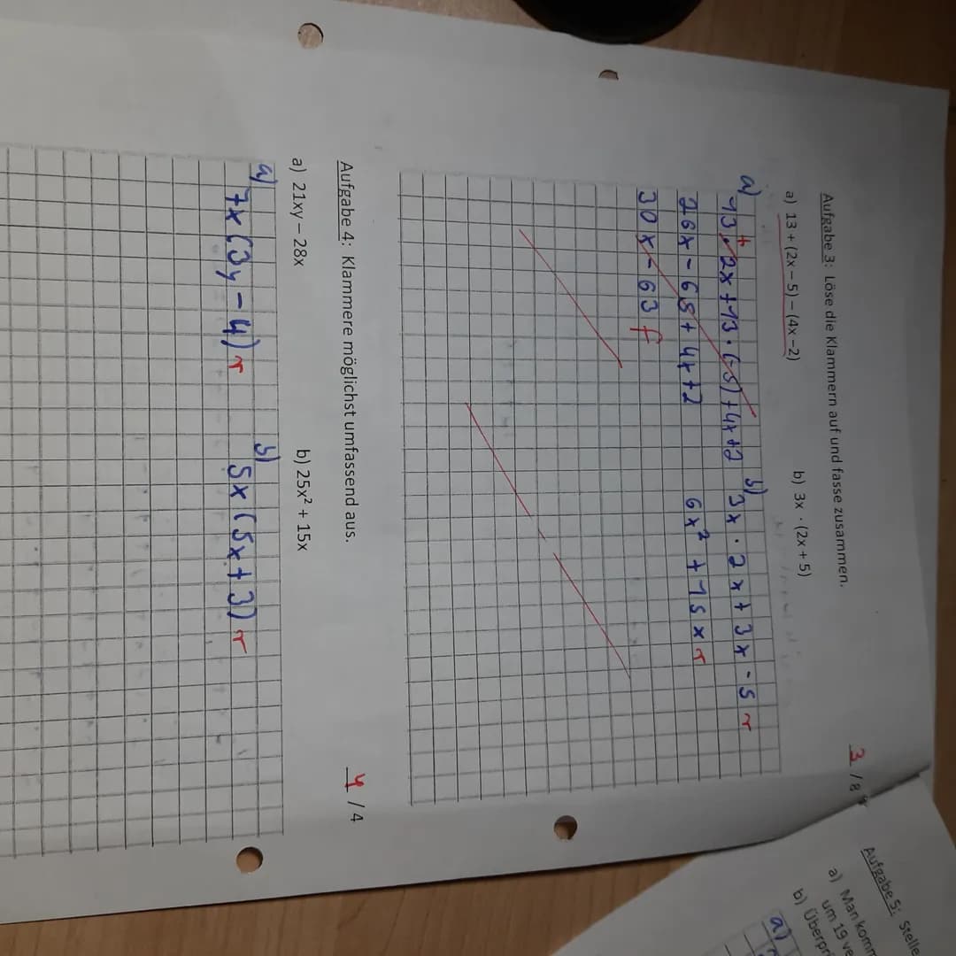 1. Klassenarbeit Mathematik Stufe 8 - Bewertungsbogen
Thema: Terme und Gleichungen
Name: Janik Dahlhaus
Kompetenz: Der/Die Schüler_in kann..