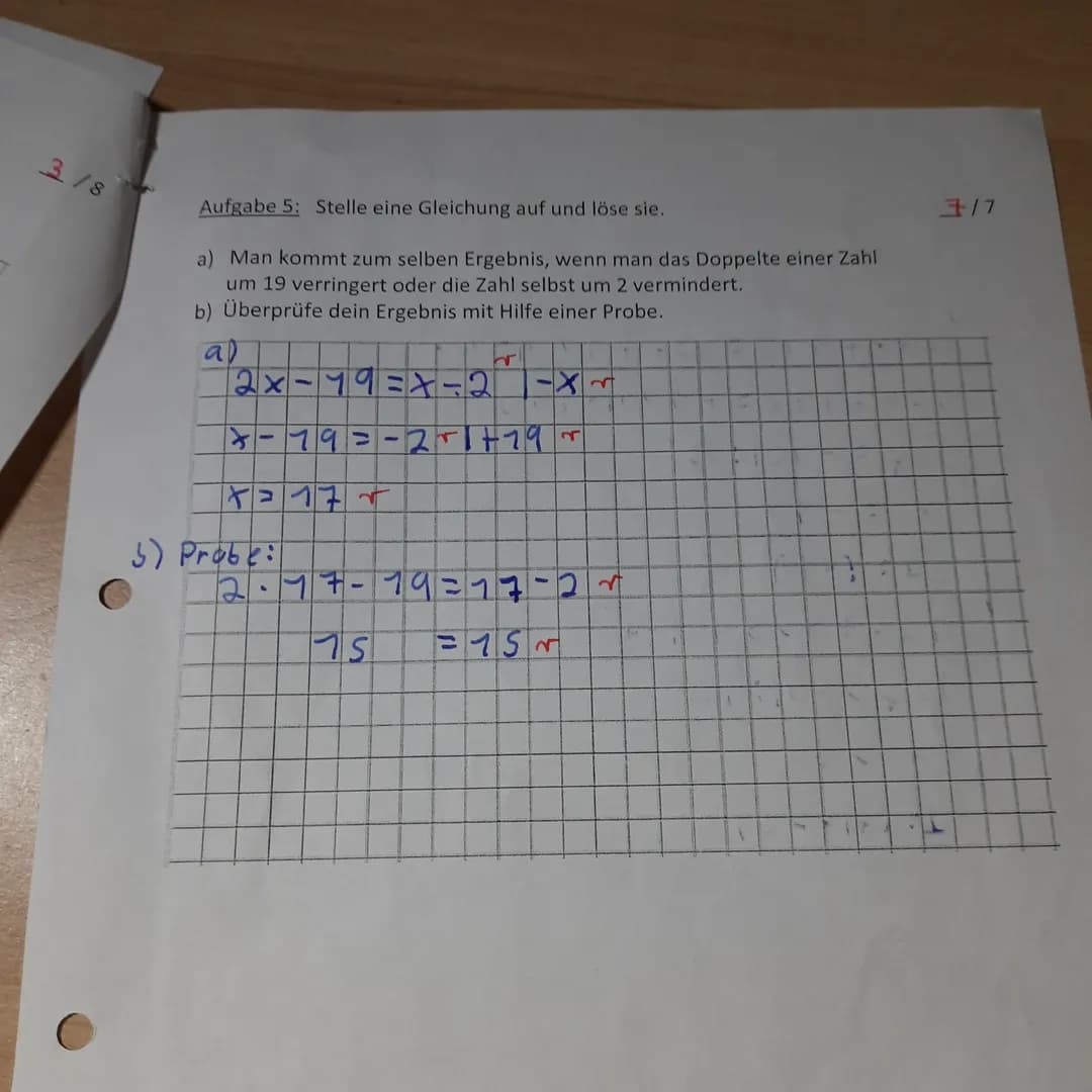 1. Klassenarbeit Mathematik Stufe 8 - Bewertungsbogen
Thema: Terme und Gleichungen
Name: Janik Dahlhaus
Kompetenz: Der/Die Schüler_in kann..