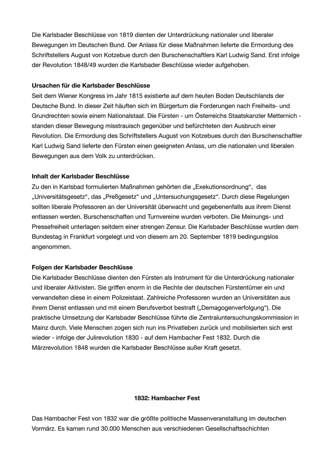 Funktionswandel des Nationalismus im 19. Jahrhundert
Napoleonische Zeit
Abitur: Geschichte 2022
Restauration
,,Einheit und Freiheit"
Forderu