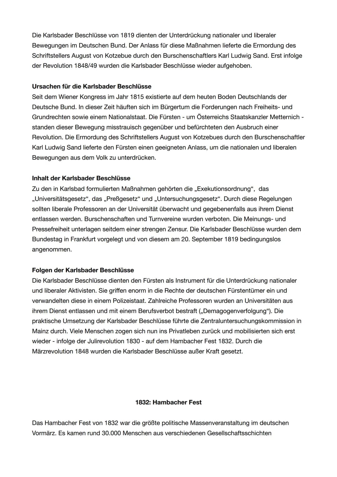 Geschichte Abitur: Zusammenfassungen & Aufgaben 2024 - Nationalismus & Revolution 1848