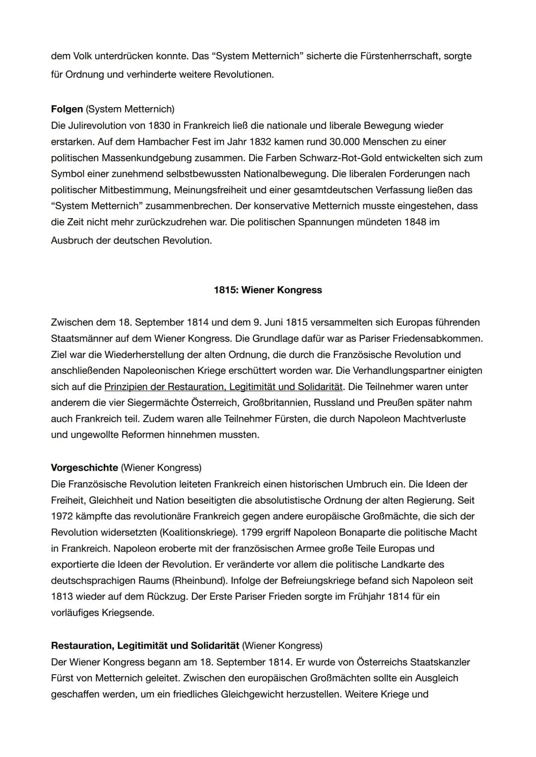 Geschichte Abitur: Zusammenfassungen & Aufgaben 2024 - Nationalismus & Revolution 1848