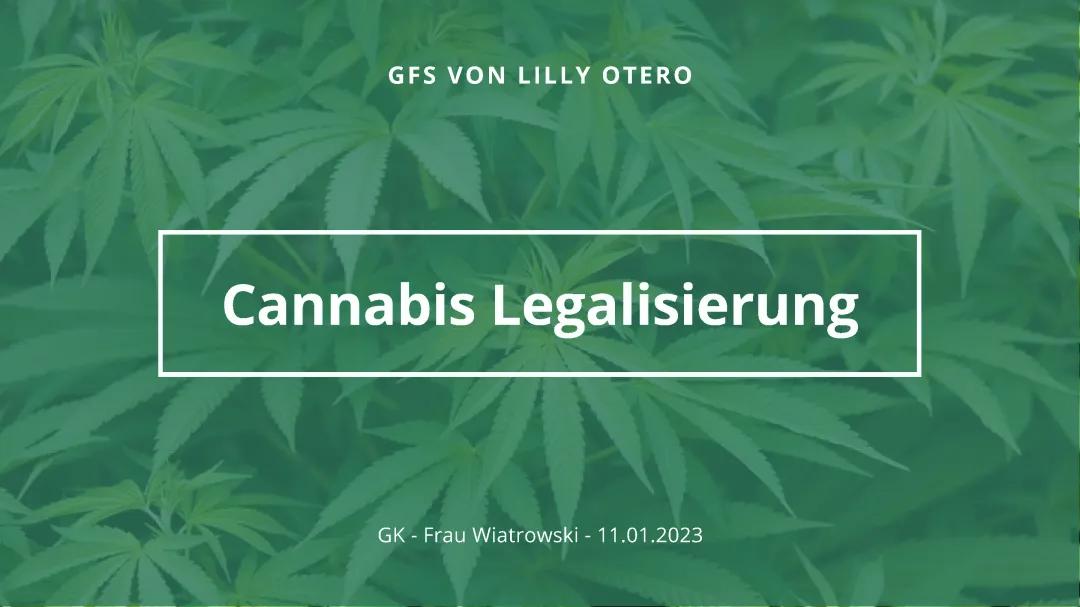 Cannabis Legalisierung GFS