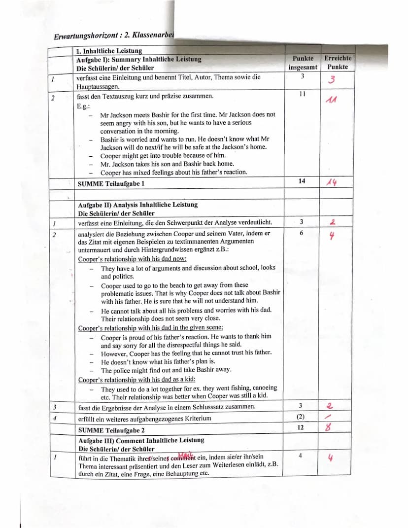 More belp
Assignments:
I Summary
(14 Points)
a) Read the following extract from the novel Coast to Coast in which Matthew Jackson takes his
