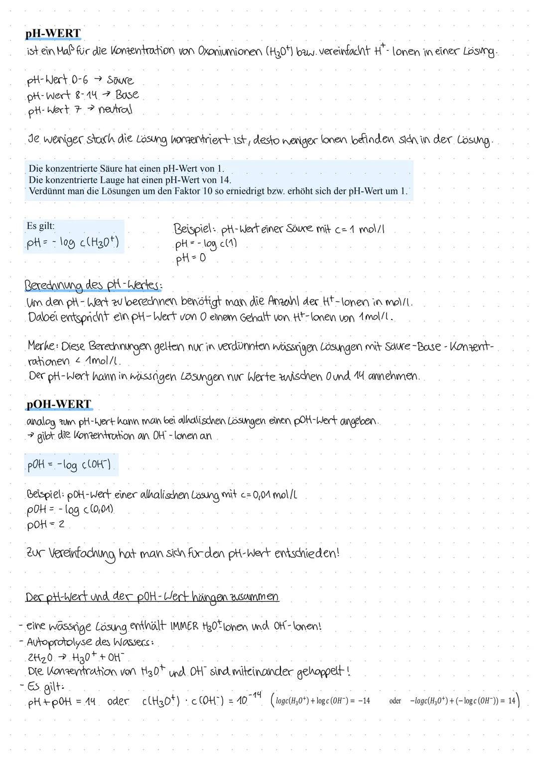 SÄUREN & BASEN (Laugen/Alkalien)
Alle Säuren und Basen sind ÄTZEND!
Säure-Base-Begriff nach Brønsted:
Sauren sind Stoffe deren Teilchen Prot