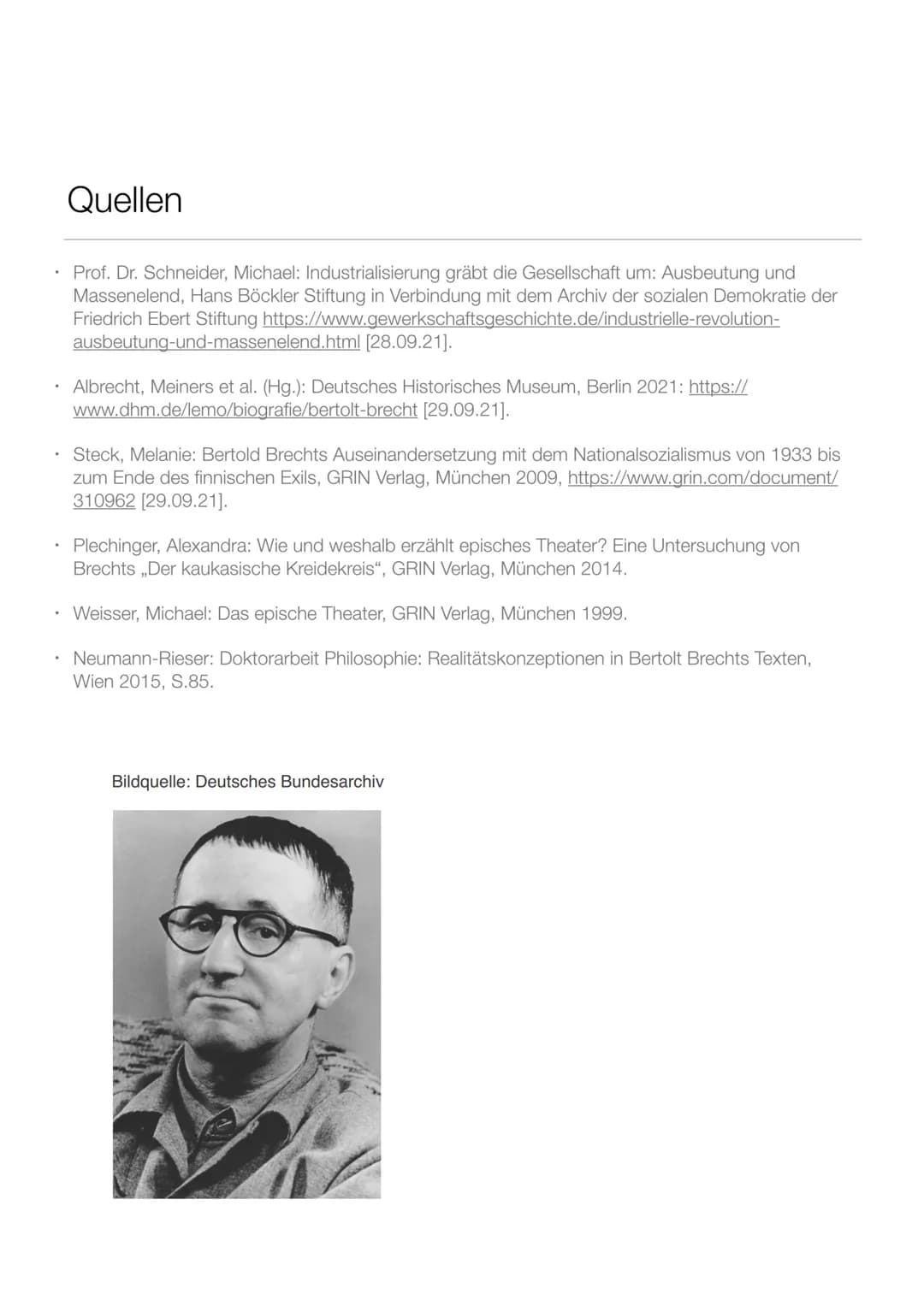 *1898
in München
Historischer
Ablauf
Lili Gallé, Methodenwoche 11, 01.10.2021, Handout Bertolt Brecht
Handout Bertolt Brecht
1919:
Sohn von
