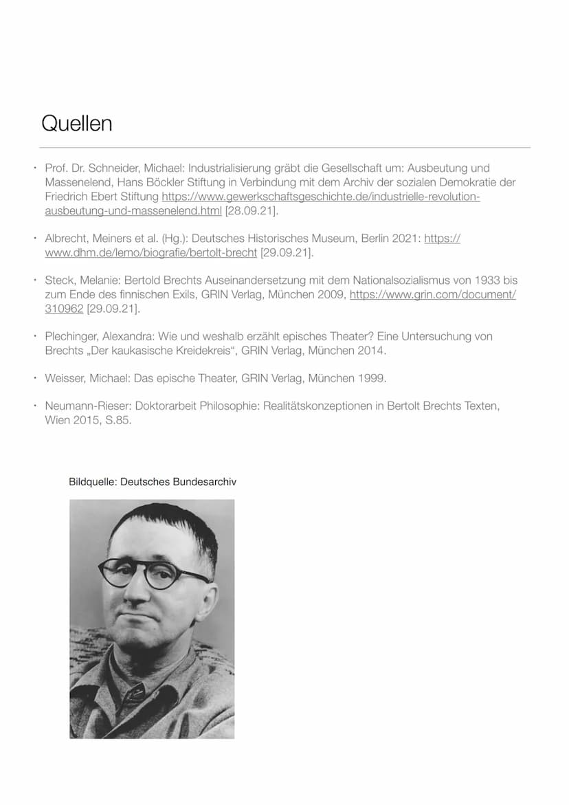 *1898
in München
Historischer
Ablauf
Lili Gallé, Methodenwoche 11, 01.10.2021, Handout Bertolt Brecht
Handout Bertolt Brecht
1919:
Sohn von
