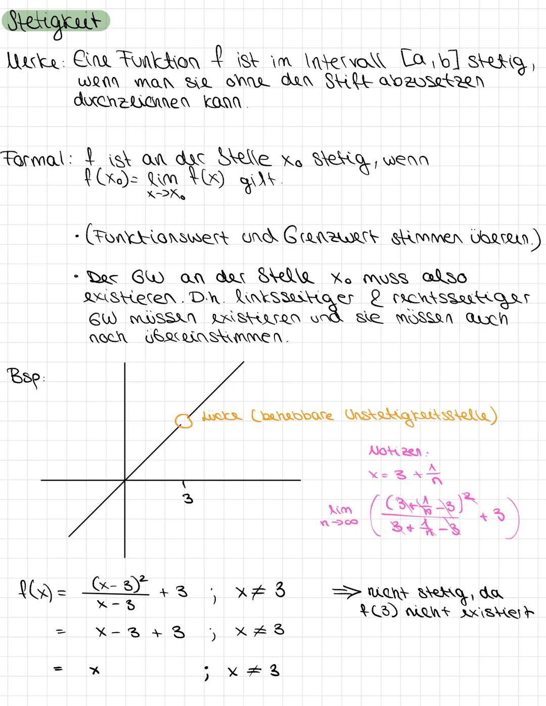 Abschnittsweise definierte Funktioner.
→ f(x) = 1/² x ³
Bsp: f(x) = √3x³;
X>0
2-=-=—= x² ; x < 0 — g (x) = − 4 x*
-
•An der Stelle xo Liegt 