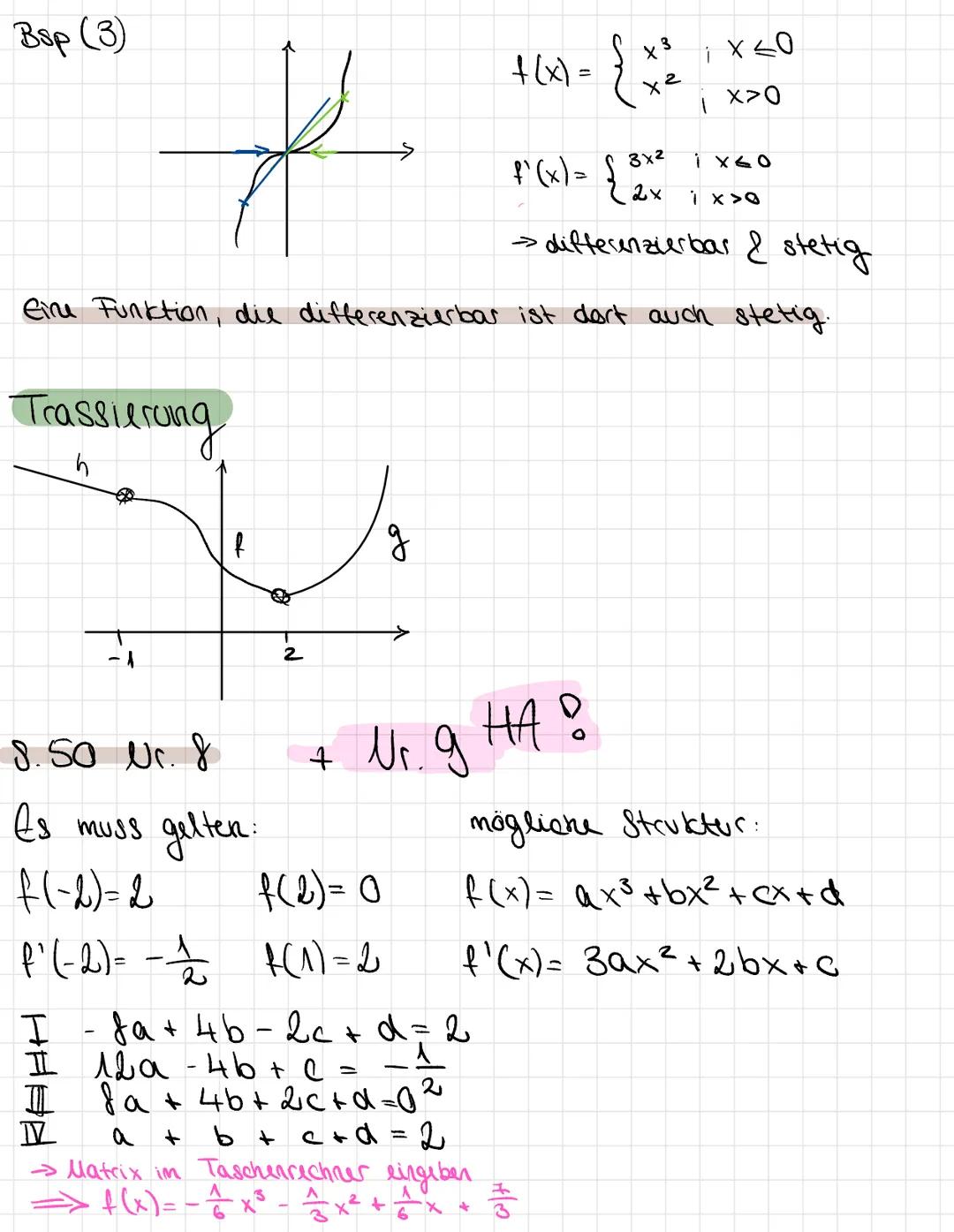 Abschnittsweise definierte Funktioner.
→ f(x) = 1/² x ³
Bsp: f(x) = √3x³;
X>0
2-=-=—= x² ; x < 0 — g (x) = − 4 x*
-
•An der Stelle xo Liegt 