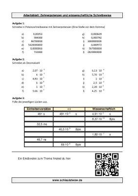Know Wissenschaftliche Schreibweise mit Zehnerpotenzen und Einheiten thumbnail