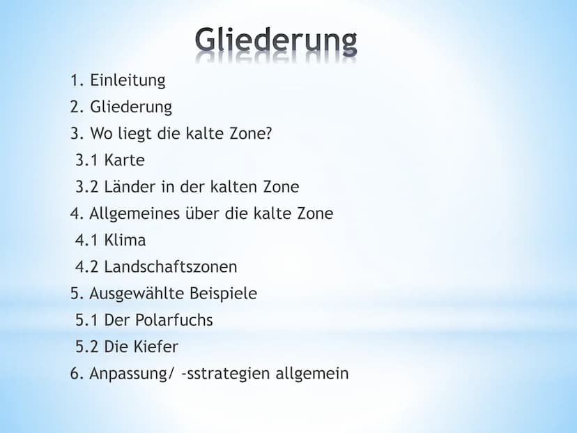 Florian Britsch
GFS 2016 EK
1. Länder in der kalten Zone:
2. Klima:
Nordhalbkugel:
Anpassung von Pflanzen und Tieren
an die kalte Zone
Alask