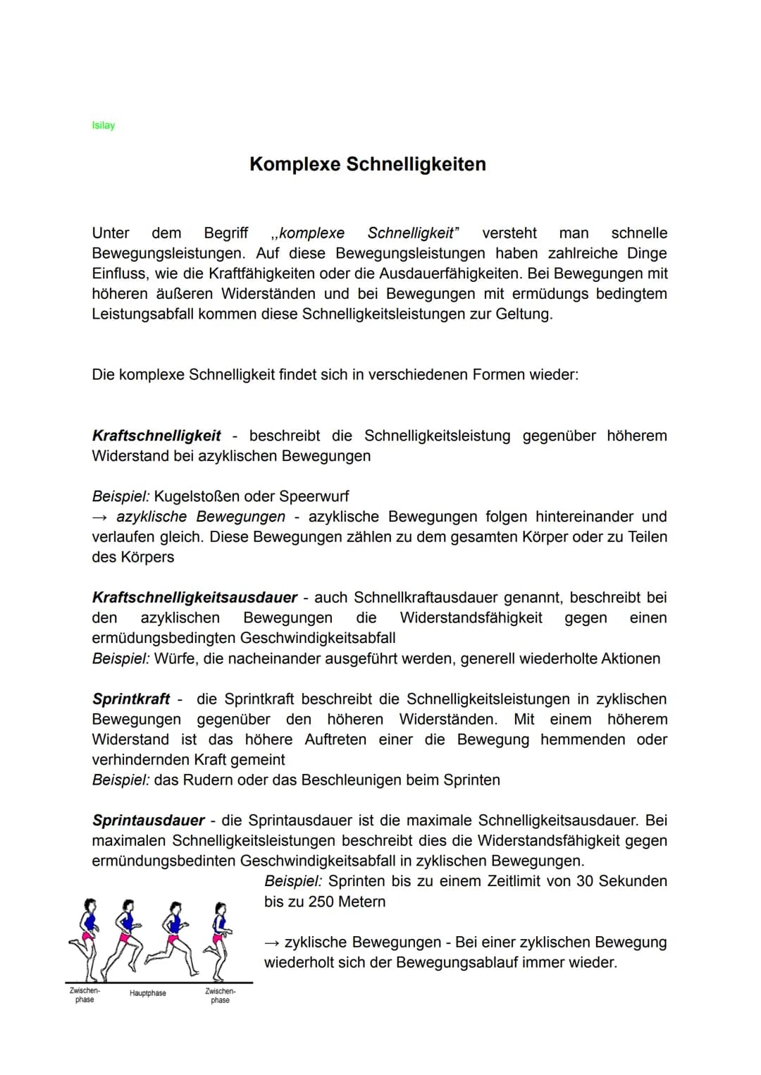 Konditionelle Fähigkeit
Schnelligkeit und Beweglichkeit Isilay
Konditionelle Fähigkeit: Schnelligkeit und Beweglichkeit
Präsentiert von: Sor