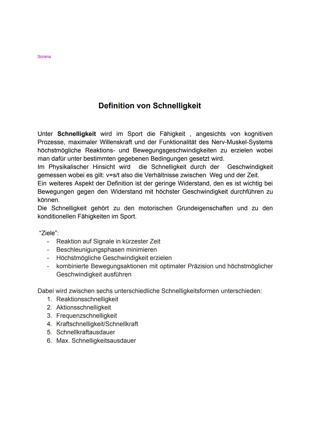 Konditionelle Fähigkeit
Schnelligkeit und Beweglichkeit Isilay
Konditionelle Fähigkeit: Schnelligkeit und Beweglichkeit
Präsentiert von: Sor