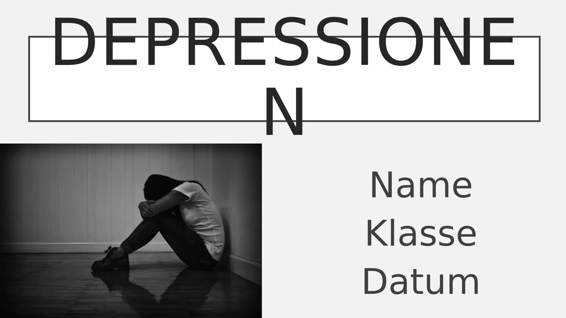 Seite | 1
Grundinformationen
Depressionen gehören zu den häufigsten Erkrankungen, trotzdem
werden sie leider sehr oft unterschätzt. Menschen