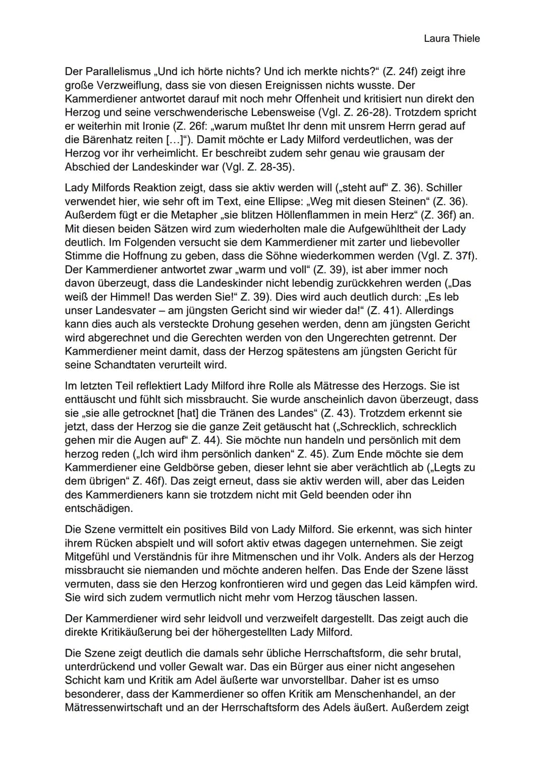 Laura Thiele
Interpretation Kammerdienerszene (Kabale und Liebe)
In der Zeit des amerikanischen Unabhängigkeitskrieges (1774-1783) wurden Ki