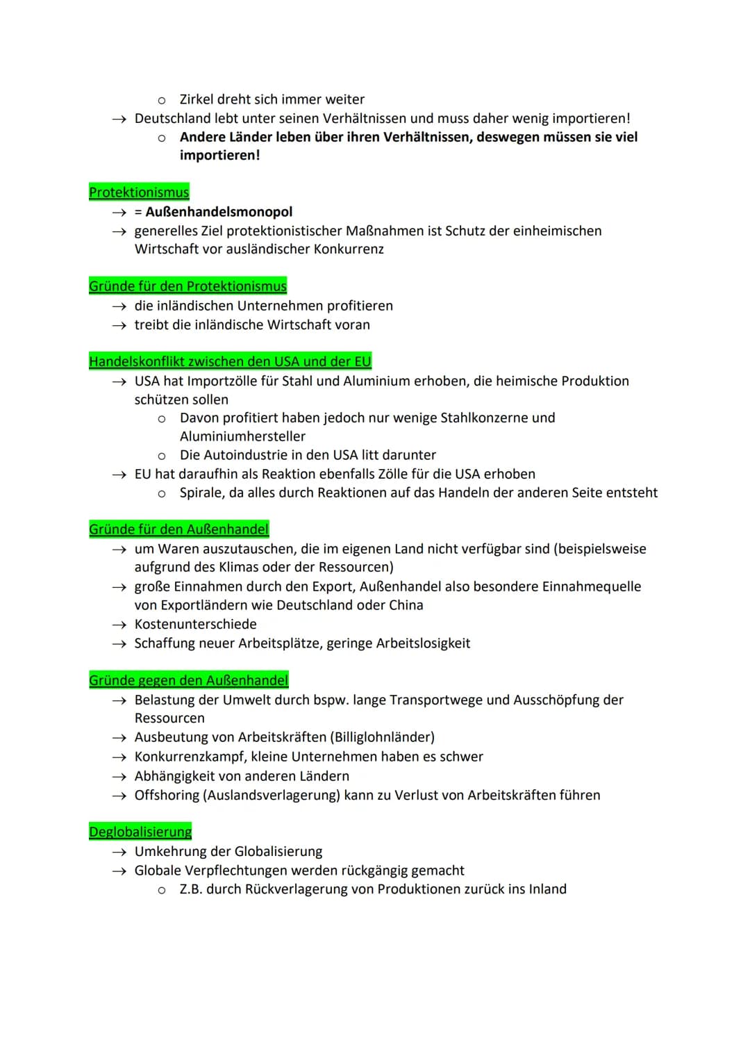Freihandel
→ freier Austausch von Waren
→ Ausnutzung absoluter und komparativer Kostenvorteile
→ jeder verfolgt sein Eigeninteresse, aber es