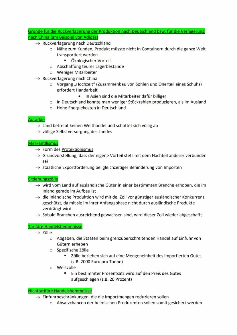 Freihandel
→ freier Austausch von Waren
→ Ausnutzung absoluter und komparativer Kostenvorteile
→ jeder verfolgt sein Eigeninteresse, aber es