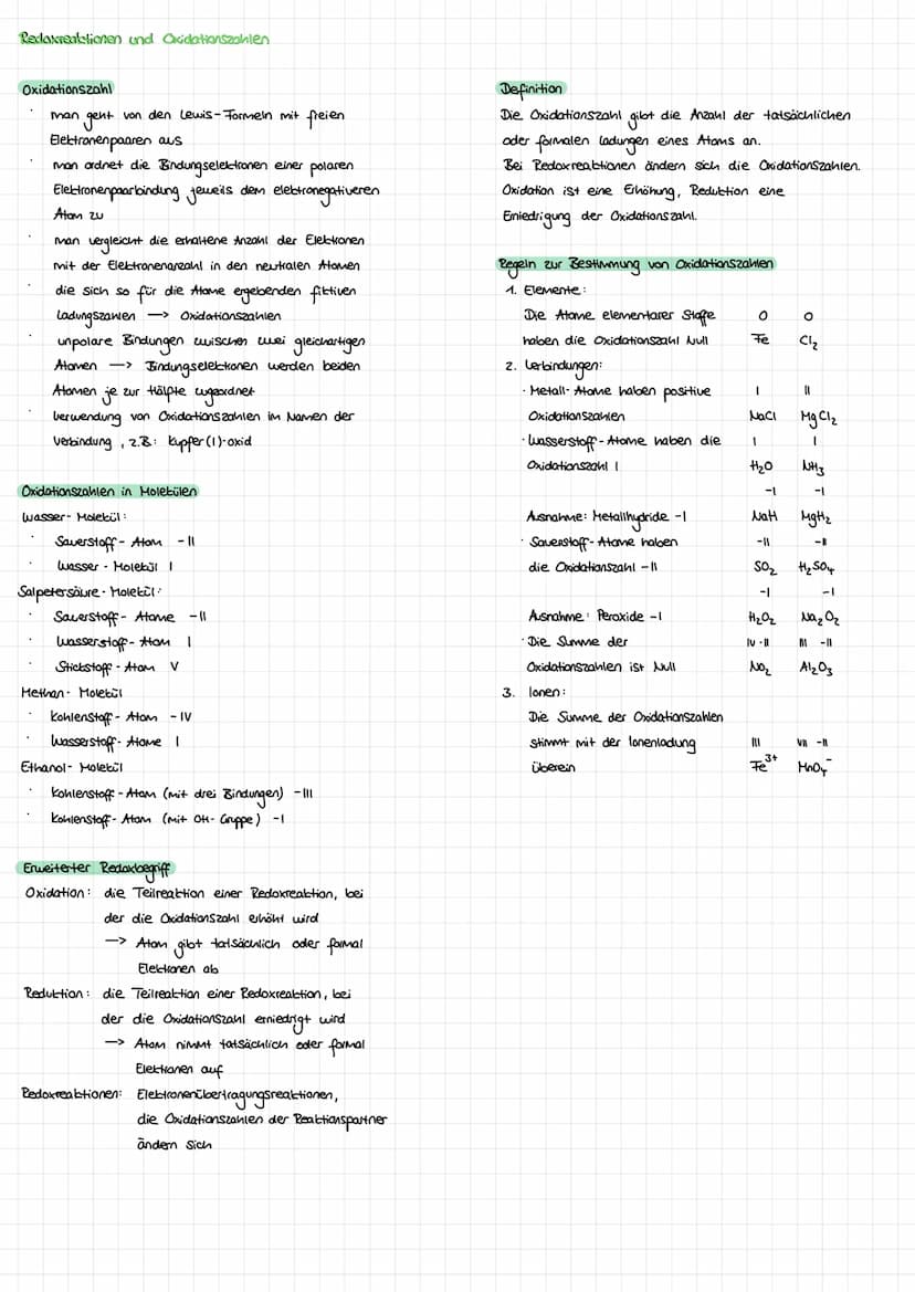 Redoxreaktionen und Elektronenübergänge
Definitionen
Redoxreaktion: Elektronenübertragungsreaktion
Oxidation: Elektronenabgabe
Reduktion: El