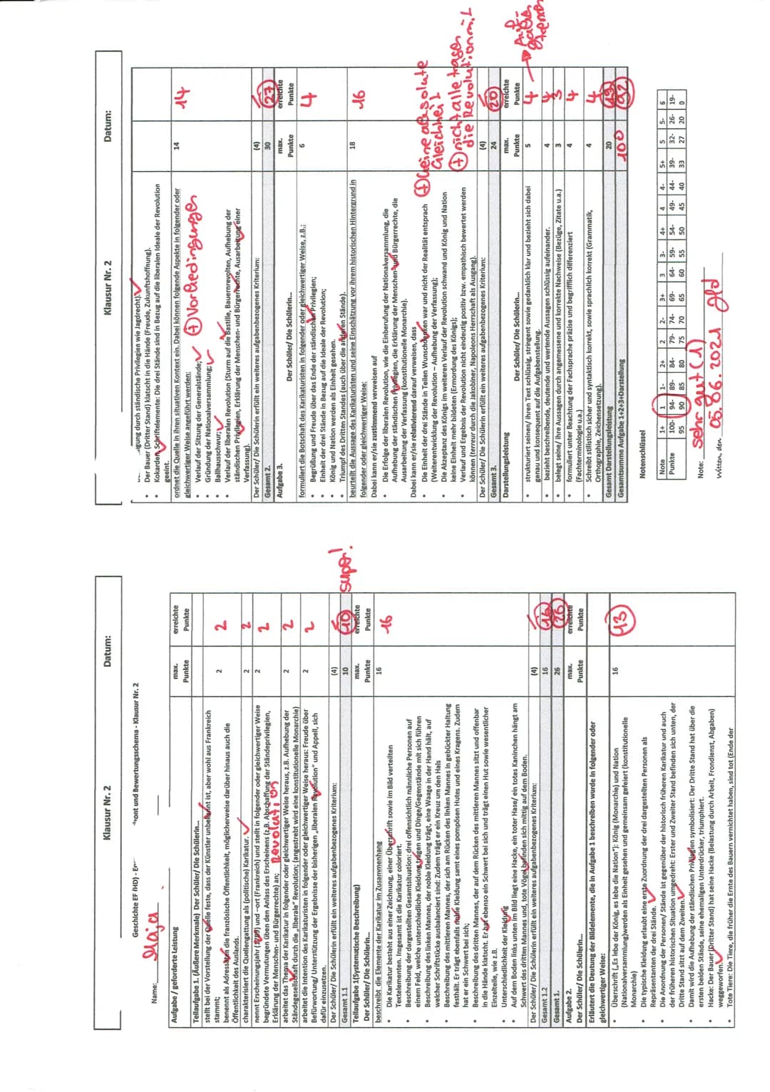 1
Name:
мај
I
Aufgabenstellung:
Klausur Nr. 2
Klausur Nr. 2; 2. Halbjahr 2020/2021
Geschichte EF (Hd)
Themenschwerpunkt: Menschenrechte und 