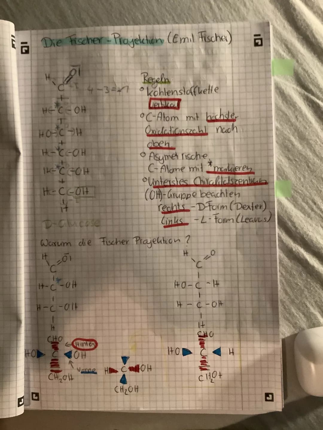 Klausur 2-Chemie-Eigene Zusammenfassung
1. Aminosäuren
1.1. Bau der Aminosäuren
Aminosäure Molekühl mit Aminogruppe & Carboxygruppe
Chiralit