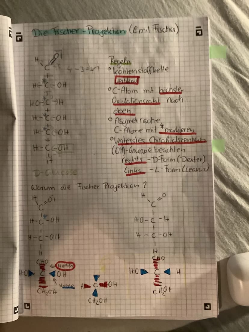 Klausur 2-Chemie-Eigene Zusammenfassung
1. Aminosäuren
1.1. Bau der Aminosäuren
Aminosäure Molekühl mit Aminogruppe & Carboxygruppe
Chiralit