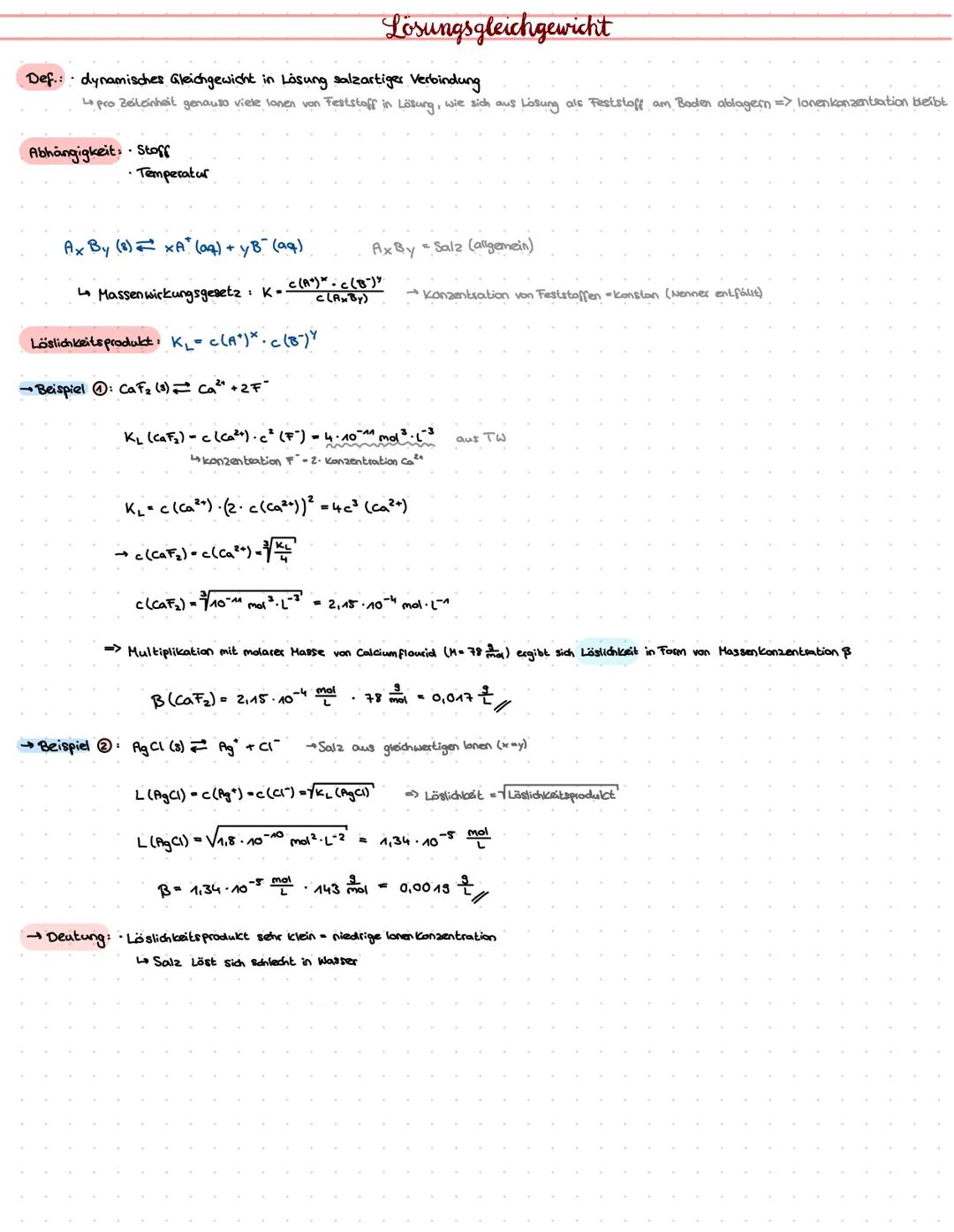 GLEICHGEWICHTSREAKTION
Def.: Konzentrationen der Stoffe bleiben Konstant
• Geschwindigkeit Hin = Rück
• eine Richtung = exotherm (warme wird