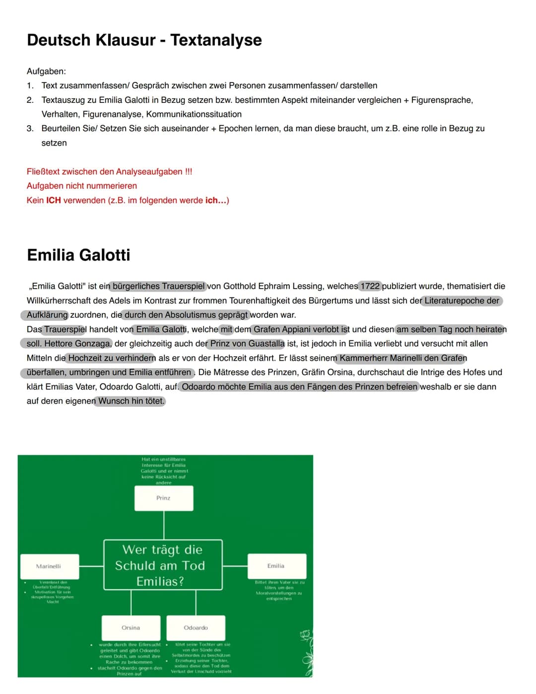 Deutsch Klausur - Textanalyse
Aufgaben:
1. Text zusammenfassen/ Gespräch zwischen zwei Personen zusammenfassen/ darstellen
2. Textauszug zu 