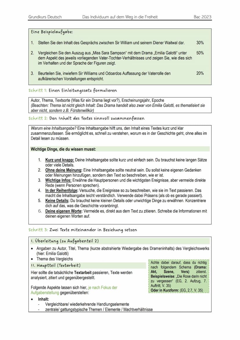 Deutsch Klausur - Textanalyse
Aufgaben:
1. Text zusammenfassen/ Gespräch zwischen zwei Personen zusammenfassen/ darstellen
2. Textauszug zu 