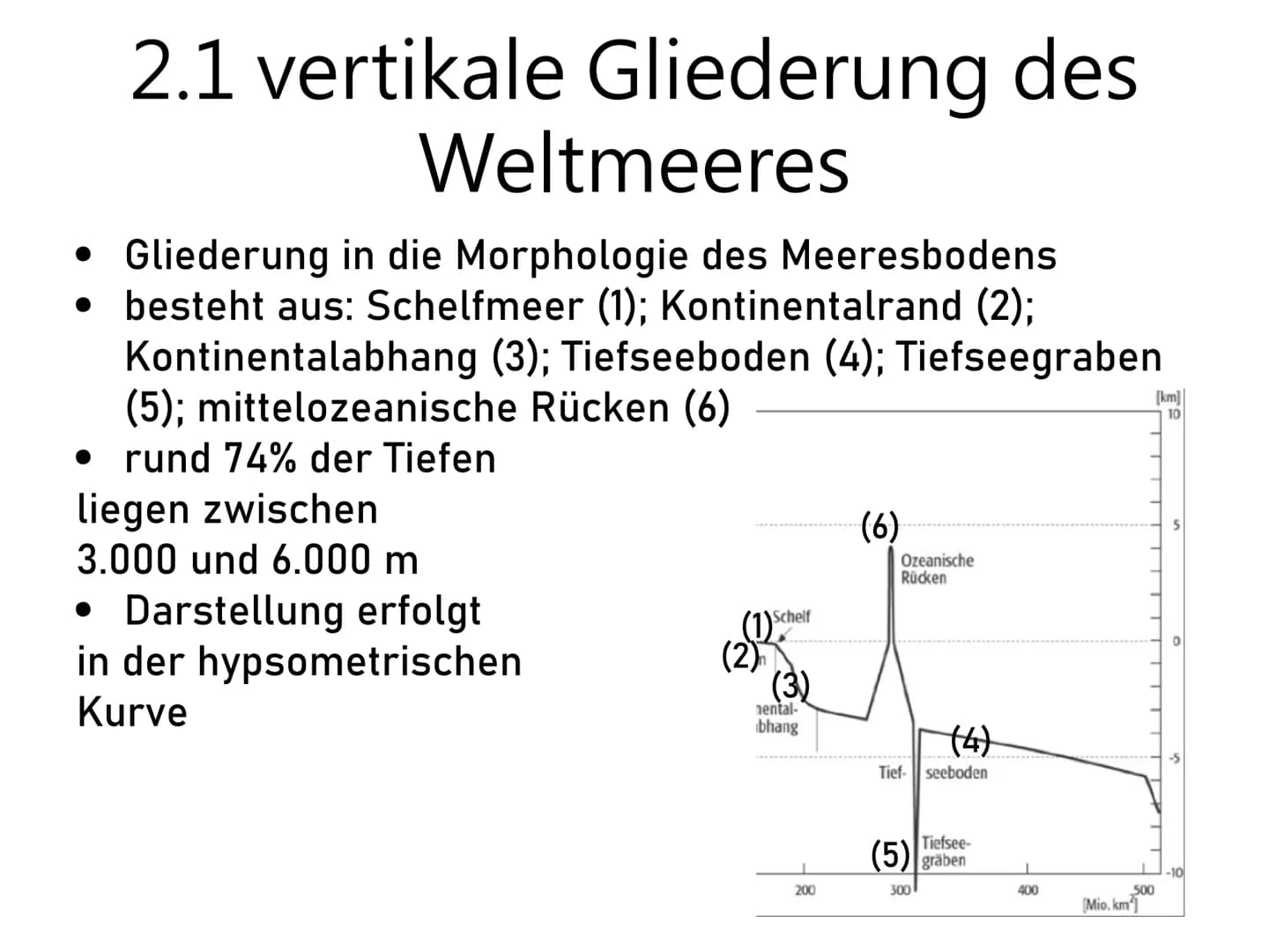 
<p>In diesem Vortrag werden die größten Meere, die zum Weltmeer gehören, sowie drei Möglichkeiten zur Gliederung des Weltmeeres beleuchtet.