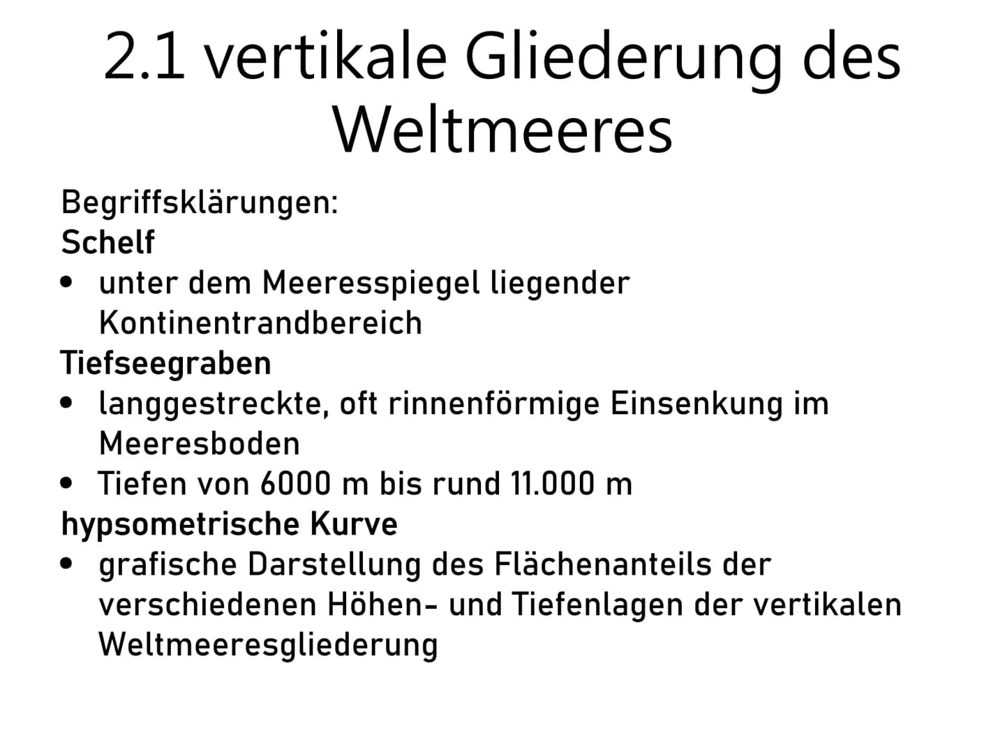 
<p>In diesem Vortrag werden die größten Meere, die zum Weltmeer gehören, sowie drei Möglichkeiten zur Gliederung des Weltmeeres beleuchtet.