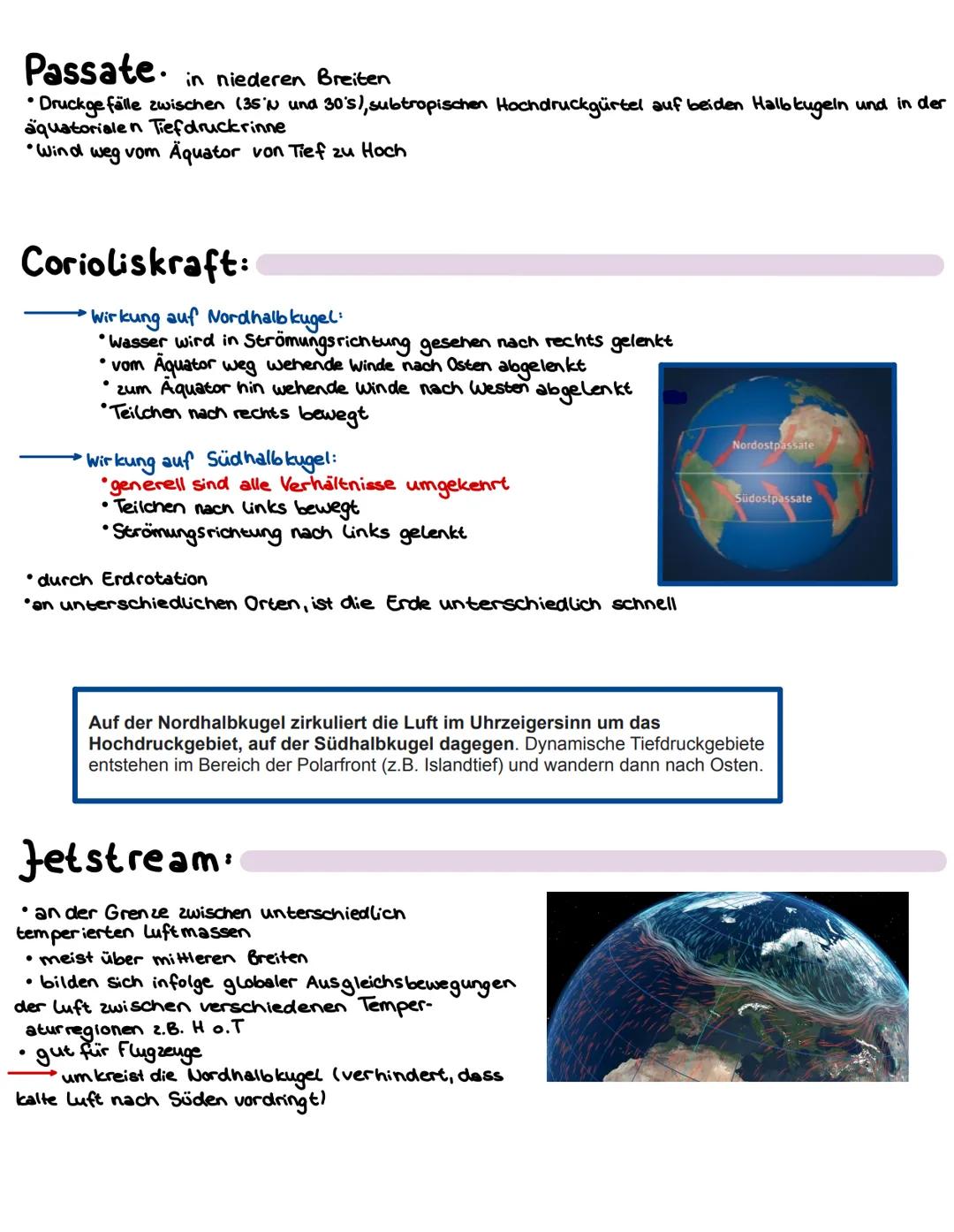 ATMOSPHÄRISCHE
ZIRKULATION
Polarhoch
-polare Ostwinde
subpolare Tiefdruckrinne
Westwinddriftzone -
subtropischer Hochdruckgürtel
innertropis