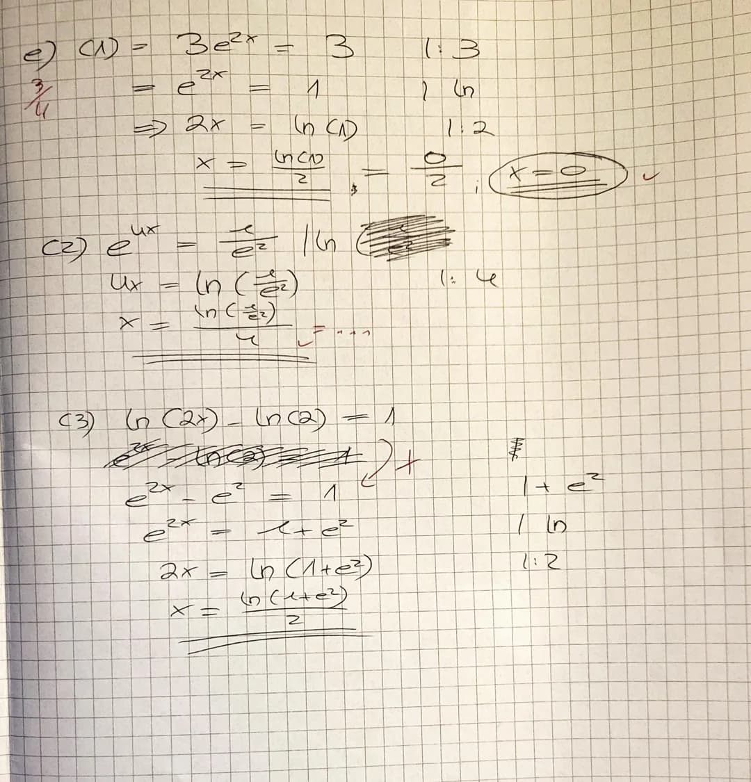 Name:
Nils
Q1 MLK WEBE
23.3.2023
3. Klausur
Hilfsmittelfreier Teil
Aufgabe 1: (Grundlagen: 4 +6 +6 + 5+ 4 = 25 Punkte)
a)
(1) Berechne das I