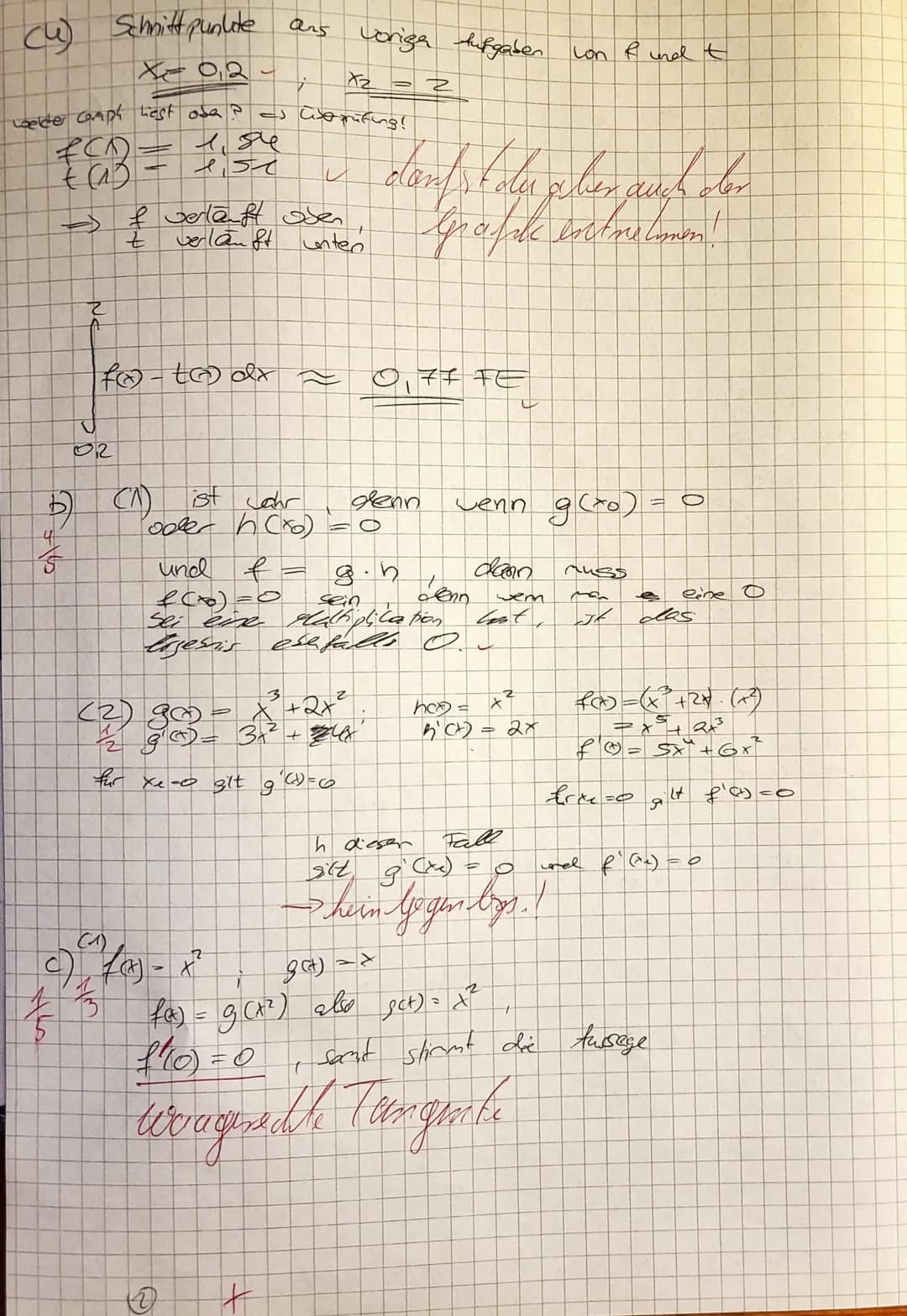 Name:
Nils
Q1 MLK WEBE
23.3.2023
3. Klausur
Hilfsmittelfreier Teil
Aufgabe 1: (Grundlagen: 4 +6 +6 + 5+ 4 = 25 Punkte)
a)
(1) Berechne das I