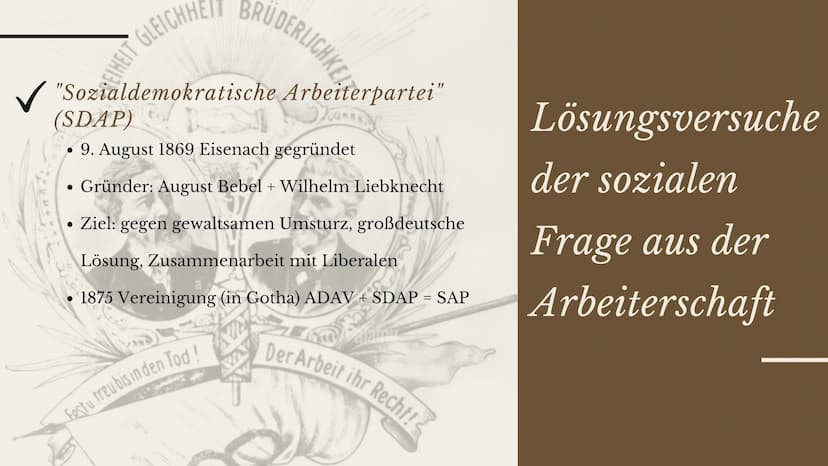 Lösungsversuche
der sozialen Frage
durch die
Arbeiterschaft
und den Staat
Sina Liebe
TECH
TATTUNGS GLIEDERUNG
1. Was ist die soziale Frage?

