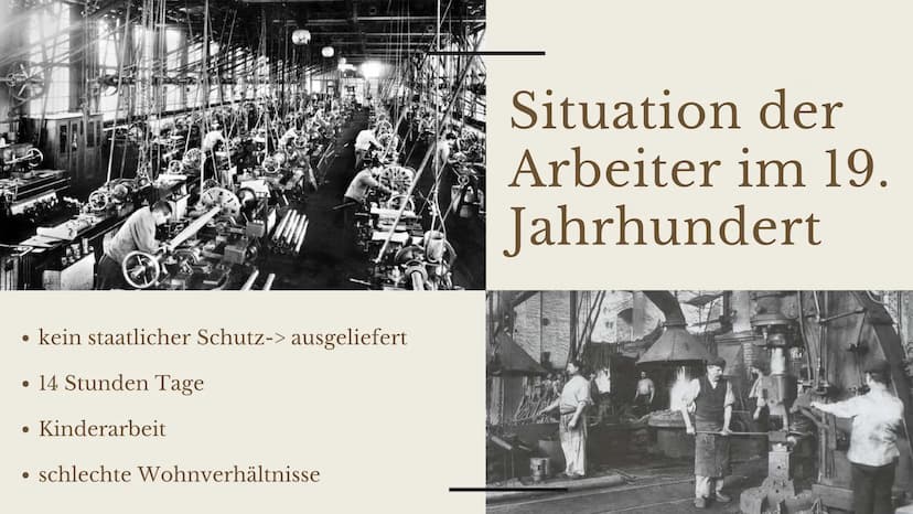 Lösungsversuche
der sozialen Frage
durch die
Arbeiterschaft
und den Staat
Sina Liebe
TECH
TATTUNGS GLIEDERUNG
1. Was ist die soziale Frage?
