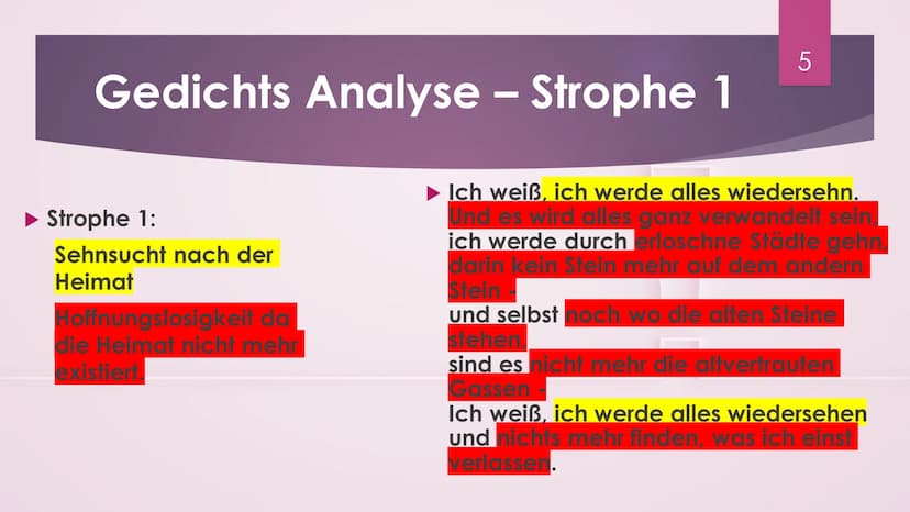 Elegie von
Abschied und
Wiederkehr
CARL ZUCKMAYER
1 !
Inhalt
► Was bedeutet Elegie?
Gedicht von Carl Zuckmayer
► Gedichts Analyse
Bedeutung 