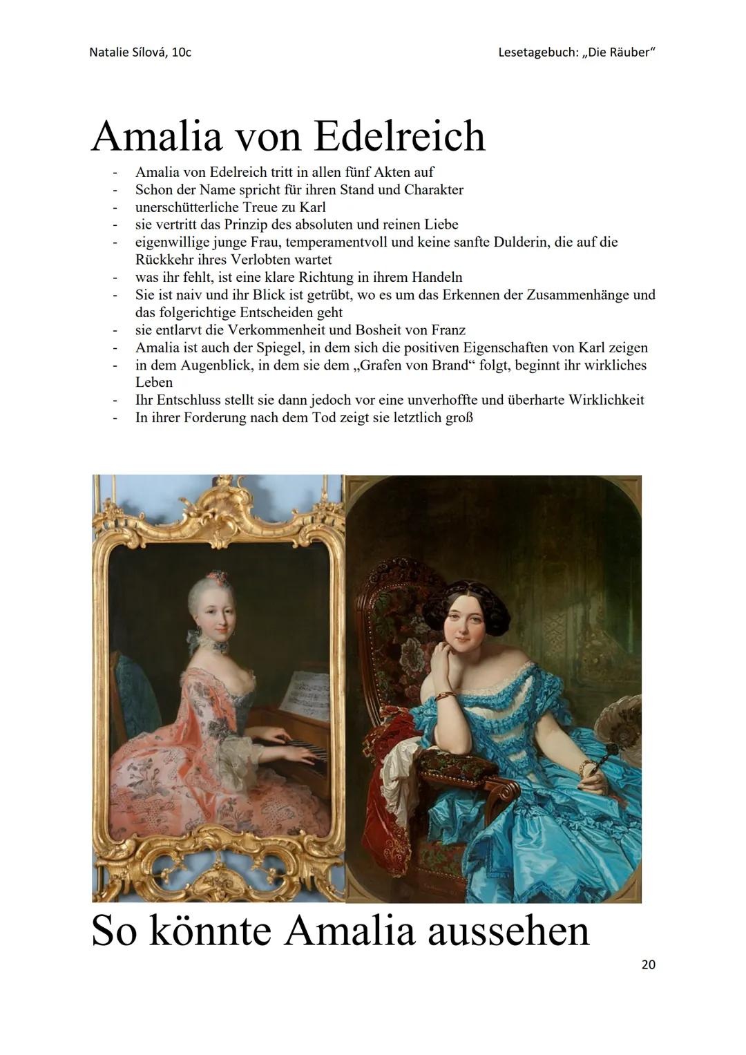 "Die Räuber"
Friedrich Schiller
Lesetagebuch
Natalie Sílová, 10c-2021/22 Natalie Sílová, 10c
Gliederung
Aristotelisches- oder Episches Drama