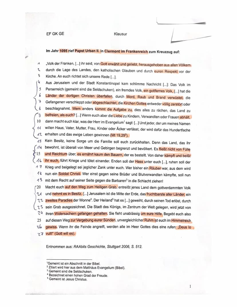 Arbeitsaufträge:
Interpretiere den vorliegenden Text, indem du ...
1.... ihn analysierst,
2. ... ihn in den historischen Kontext einordnest,