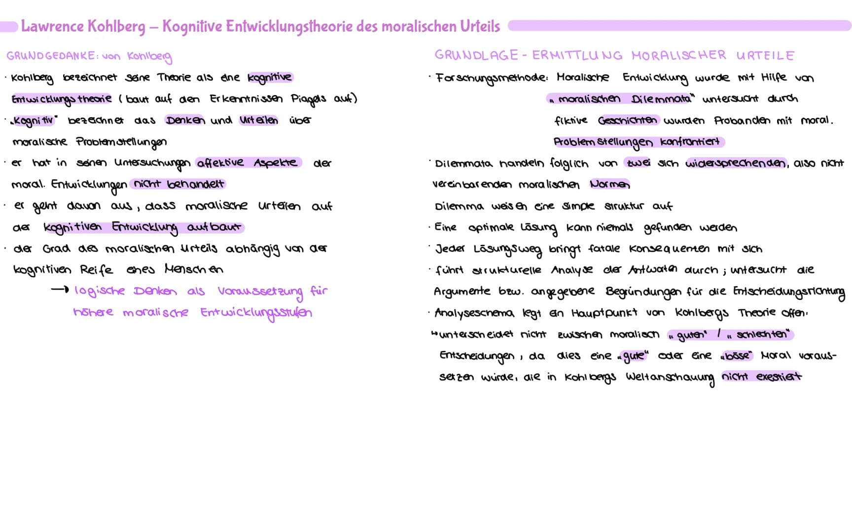 KOHLBERG
ENTWICKLUNG EINES STUFENMODELLS:
Grundsatzmoral
Gruppen moral
Autoritatsmoral
3.
6. Gewissens- und Prinzipien -
orientierung
5. Leg