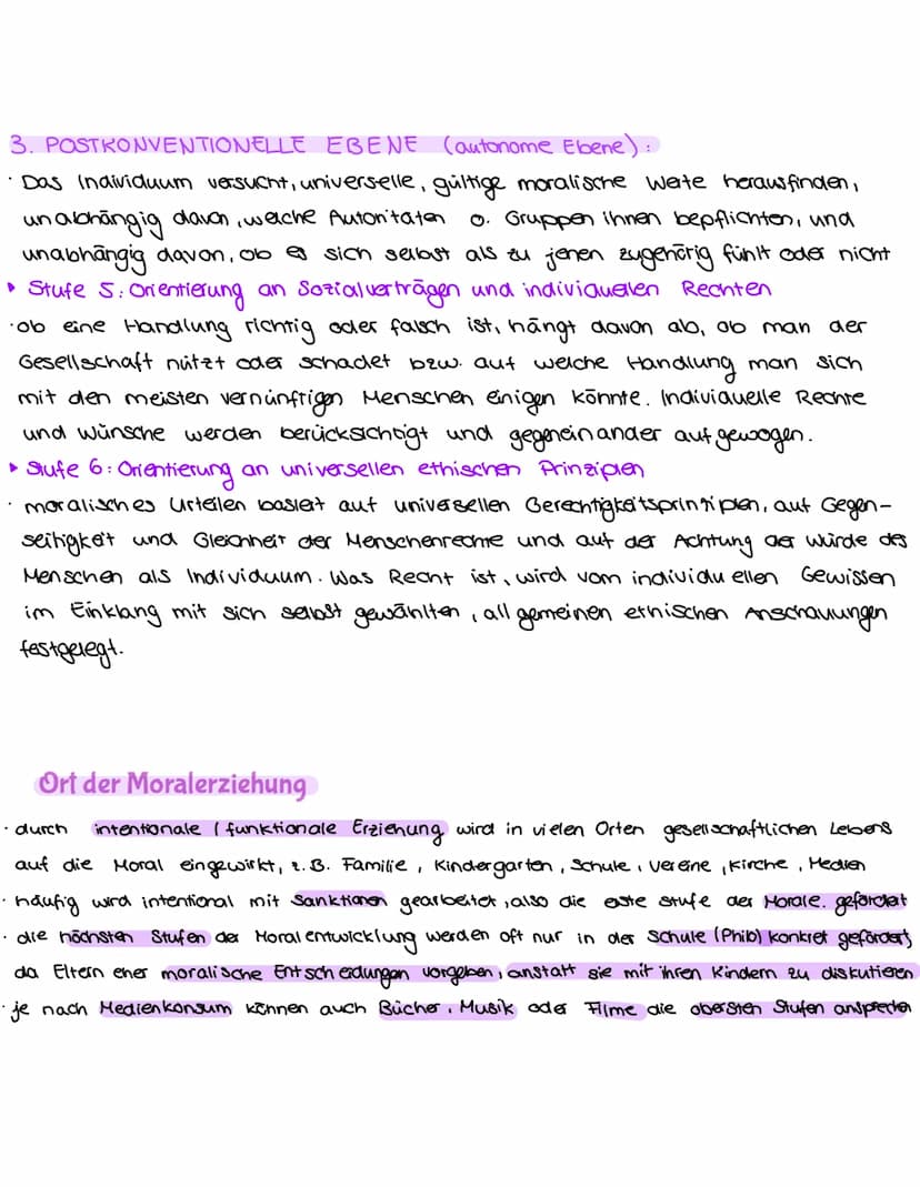 KOHLBERG
ENTWICKLUNG EINES STUFENMODELLS:
Grundsatzmoral
Gruppen moral
Autoritatsmoral
3.
6. Gewissens- und Prinzipien -
orientierung
5. Leg